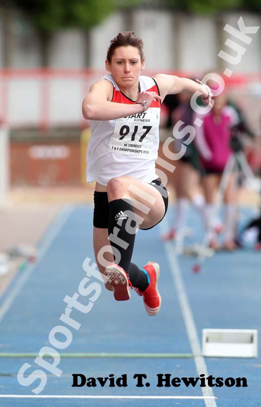 Emma Pringle (Gateshead Harriers), triple jump, 2012 North Eastern Championships.
